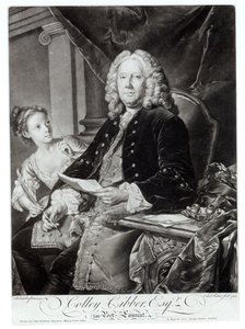 Colley Cibber (1671-1757) 1758, graviert von Edward Fisher